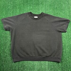 VTG Vermont Country Sweatshirt Men's 2XL Faded Black Short Sleeve Ringer Raglan